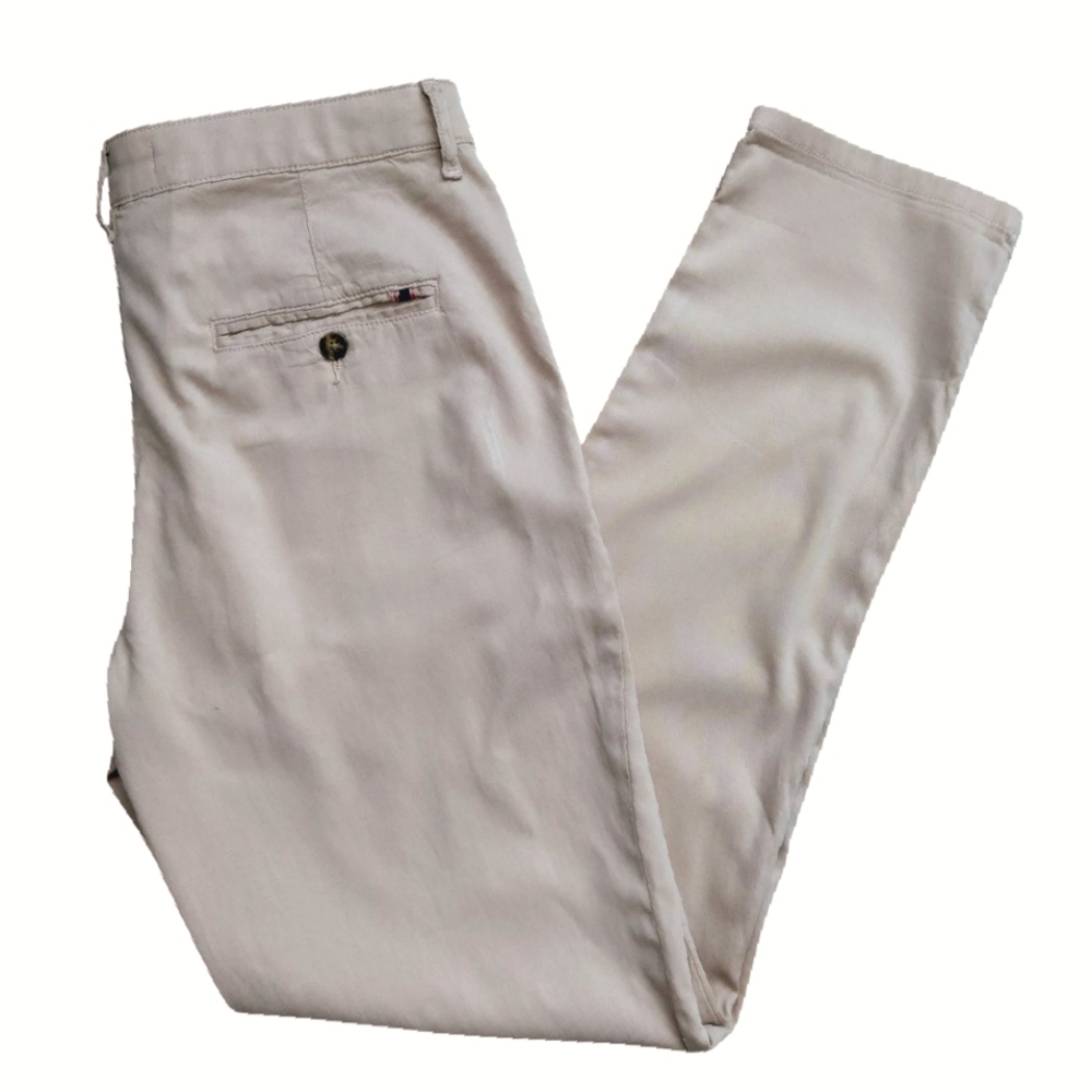 ZARA Basic Z1975 Denim Women's Classic Tan Beige Pants Size 6